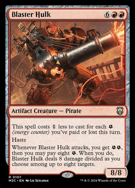 Blaster Hulk - This spell costs {1} less to cast for each {E} (energy counter) you've paid or lost this turn.