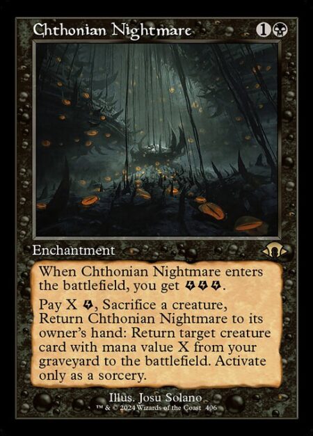 Chthonian Nightmare - When Chthonian Nightmare enters the battlefield