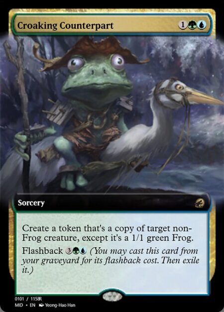 Croaking Counterpart - Create a token that's a copy of target non-Frog creature