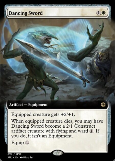 Dancing Sword - Equipped creature gets +2/+1.