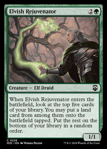 Elvish Rejuvenator - When Elvish Rejuvenator enters the battlefield