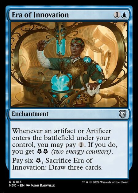 Era of Innovation - Whenever an artifact or Artificer enters the battlefield under your control