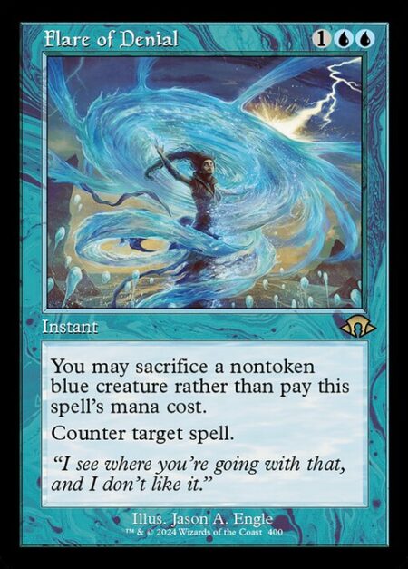 Flare of Denial - You may sacrifice a nontoken blue creature rather than pay this spell's mana cost.