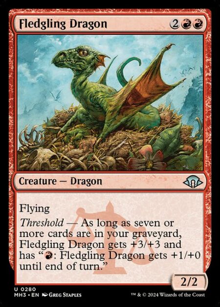 Fledgling Dragon - Flying