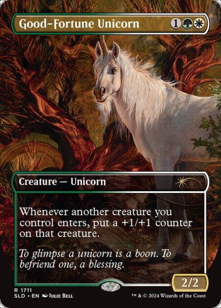 Good-Fortune Unicorn - Whenever another creature enters the battlefield under your control