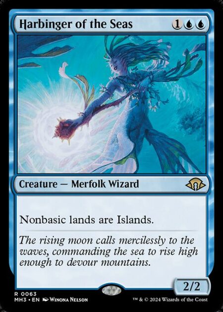 Harbinger of the Seas - Nonbasic lands are Islands.