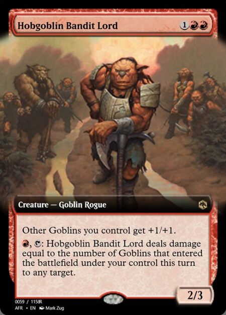 Hobgoblin Bandit Lord - Other Goblins you control get +1/+1.