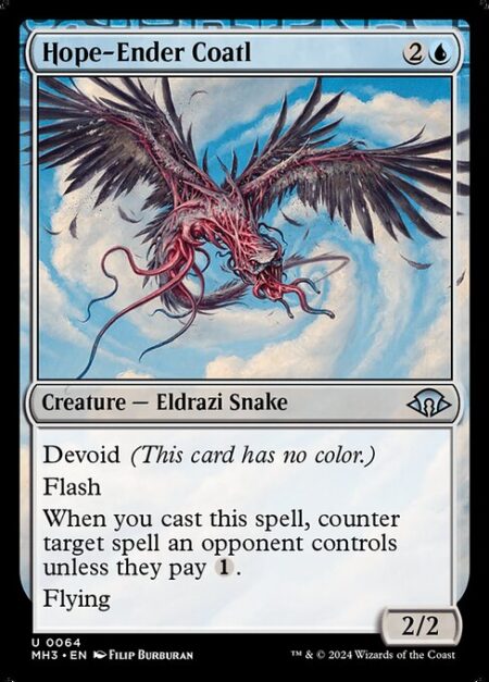 Hope-Ender Coatl - Devoid (This card has no color.)