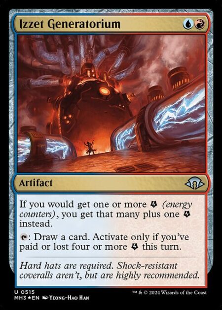 Izzet Generatorium - If you would get one or more {E} (energy counters)