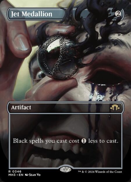 Jet Medallion - Black spells you cast cost {1} less to cast.