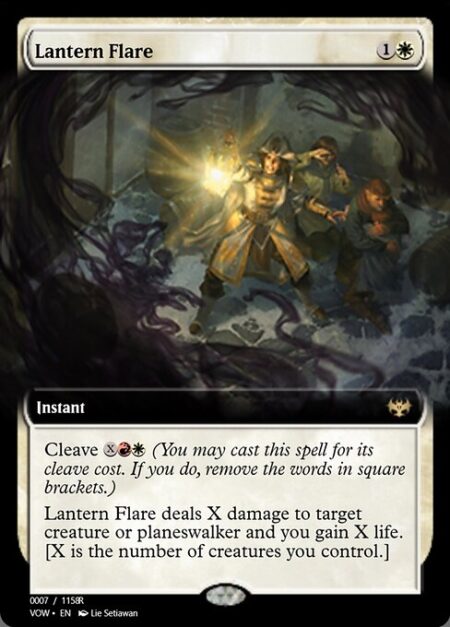 Lantern Flare - Cleave {X}{R}{W} (You may cast this spell for its cleave cost. If you do