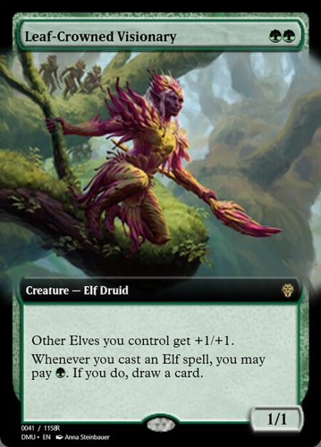 Leaf-Crowned Visionary - Other Elves you control get +1/+1.