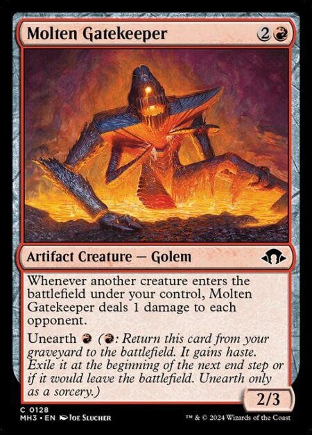 Molten Gatekeeper - Whenever another creature you control enters