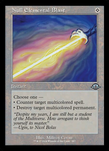 Null Elemental Blast - Choose one —