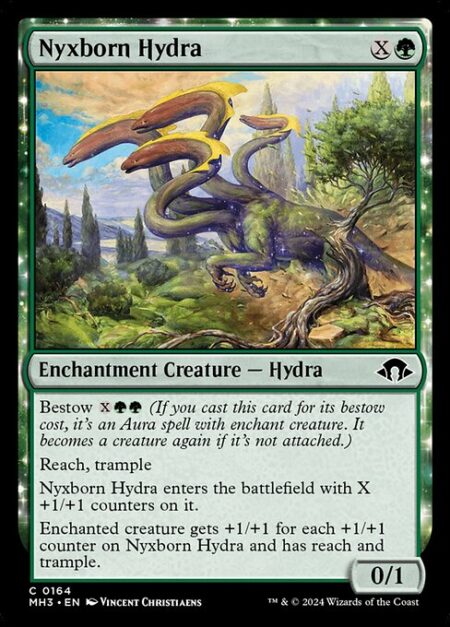 Nyxborn Hydra - Bestow {X}{G}{G} (If you cast this card for its bestow cost