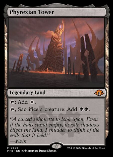 Phyrexian Tower - {T}: Add {C}.