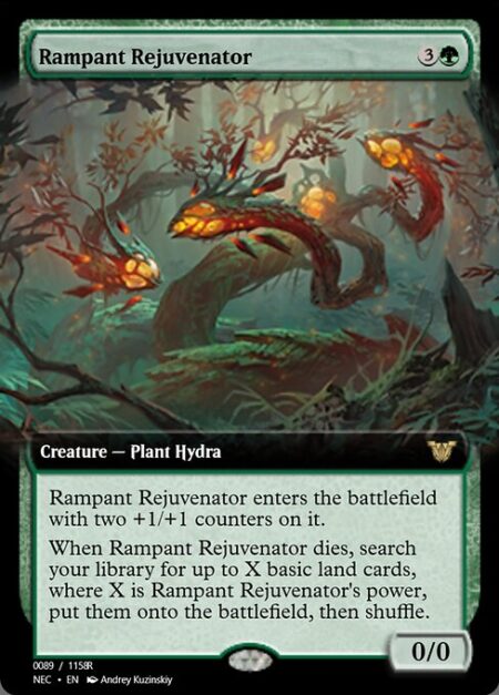 Rampant Rejuvenator - Rampant Rejuvenator enters the battlefield with two +1/+1 counters on it.