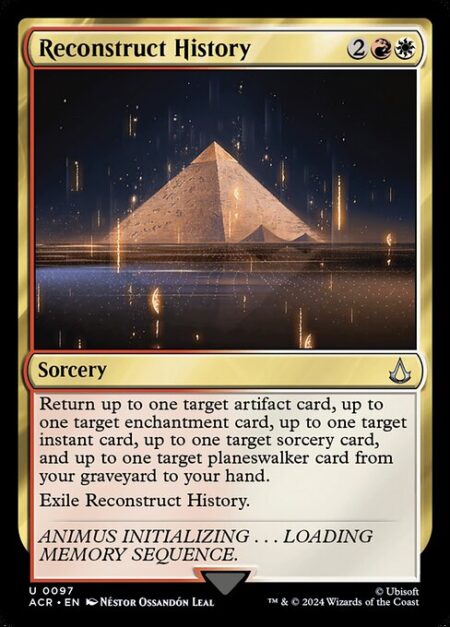 Reconstruct History - Return up to one target artifact card