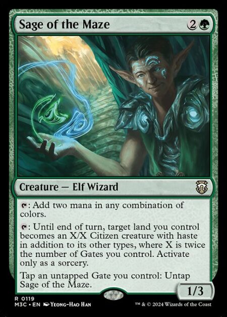 Sage of the Maze - {T}: Add two mana in any combination of colors.