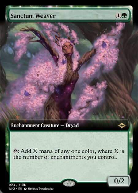 Sanctum Weaver - {T}: Add X mana of any one color