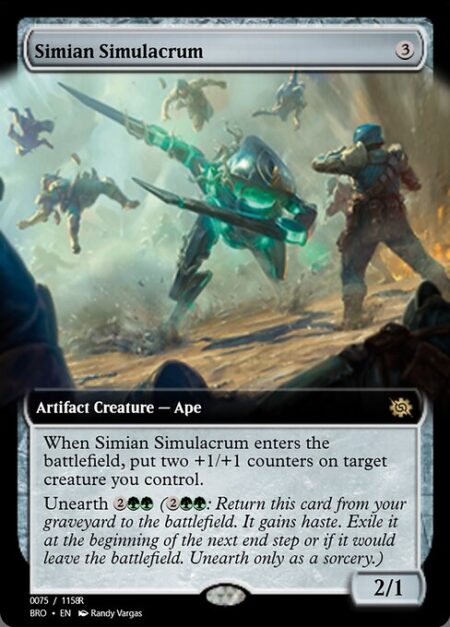 Simian Simulacrum - When Simian Simulacrum enters the battlefield