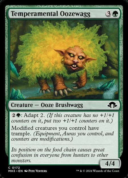 Temperamental Oozewagg - {2}{G}: Adapt 2. (If this creature has no +1/+1 counters on it