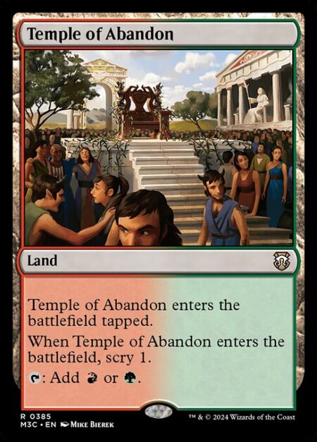 Temple of Abandon - This land enters tapped.