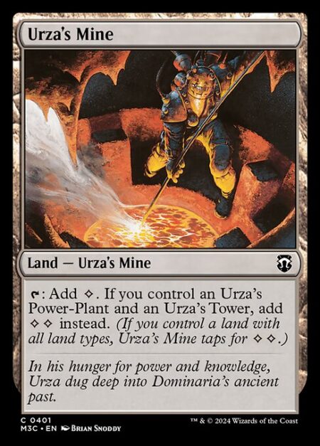 Urza's Mine - {T}: Add {C}. If you control an Urza's Power-Plant and an Urza's Tower