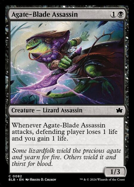 Agate-Blade Assassin - Whenever Agate-Blade Assassin attacks