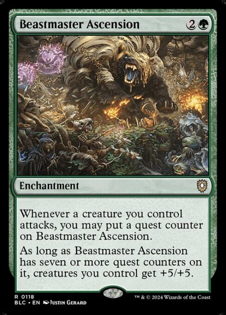 Beastmaster Ascension - Whenever a creature you control attacks