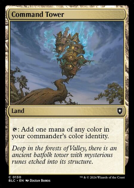 Command Tower - {T}: Add one mana of any color in your commander's color identity.