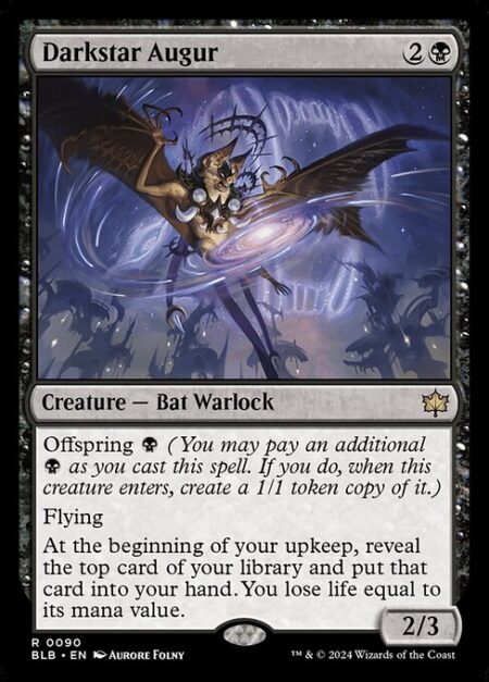 Darkstar Augur - Offspring {B} (You may pay an additional {B} as you cast this spell. If you do