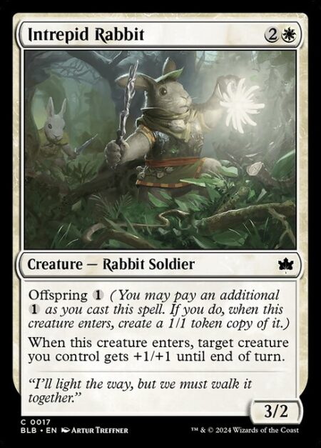 Intrepid Rabbit - Offspring {1} (You may pay an additional {1} as you cast this spell. If you do