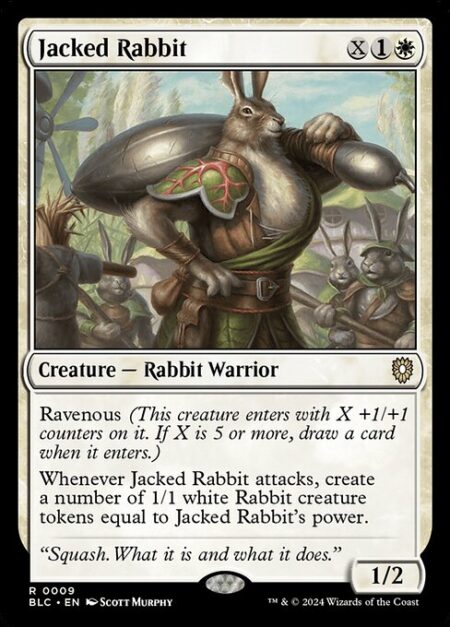 Jacked Rabbit - Ravenous (This creature enters with X +1/+1 counters on it. If X is 5 or more