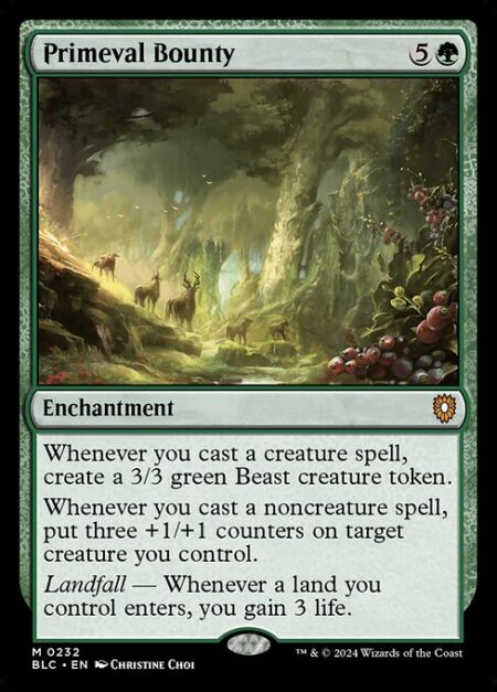 Primeval Bounty - Whenever you cast a creature spell