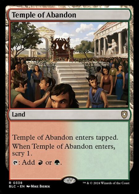 Temple of Abandon - Temple of Abandon enters tapped.