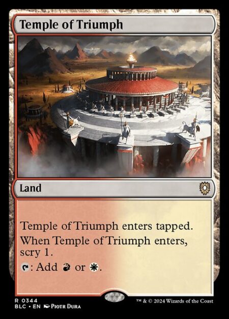 Temple of Triumph - This land enters tapped.