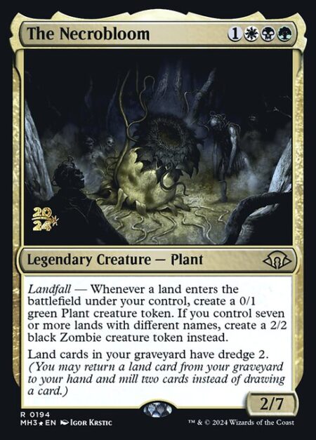 The Necrobloom - Landfall — Whenever a land you control enters