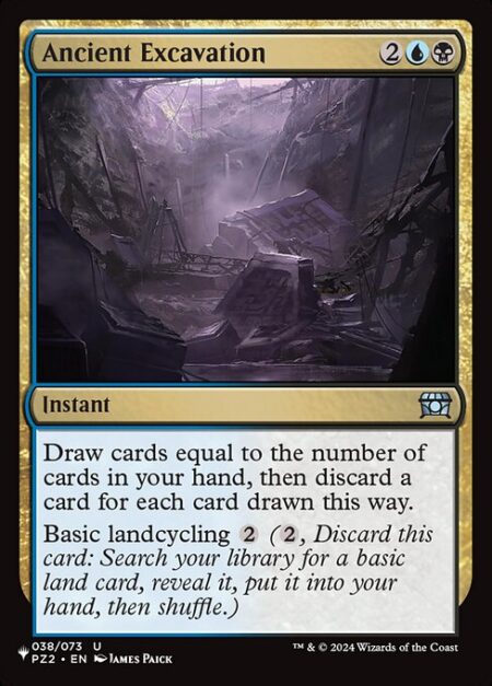 Ancient Excavation - Draw cards equal to the number of cards in your hand