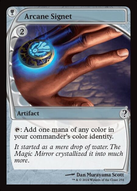 Arcane Signet - {T}: Add one mana of any color in your commander's color identity.