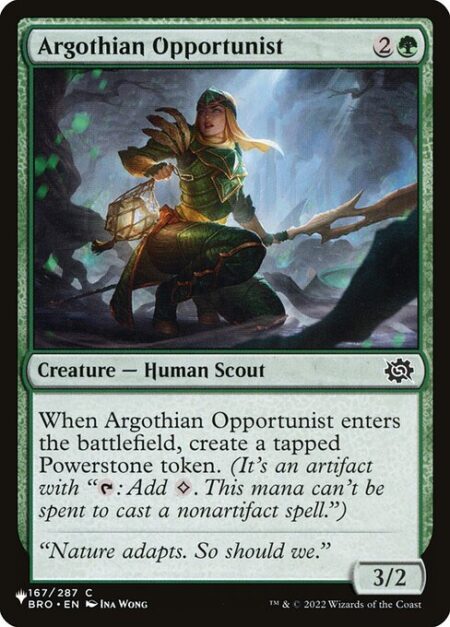 Argothian Opportunist - When Argothian Opportunist enters