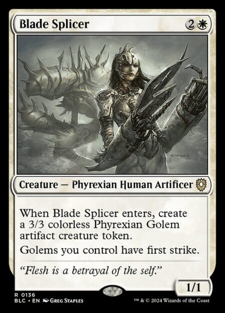 Blade Splicer - When Blade Splicer enters