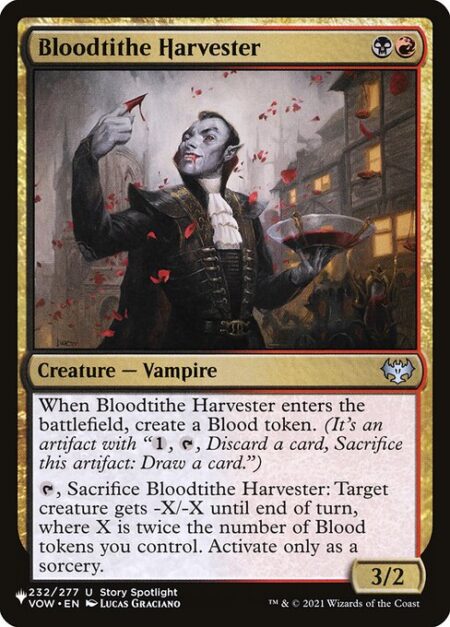 Bloodtithe Harvester - When Bloodtithe Harvester enters