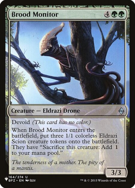 Brood Monitor - Devoid (This card has no color.)