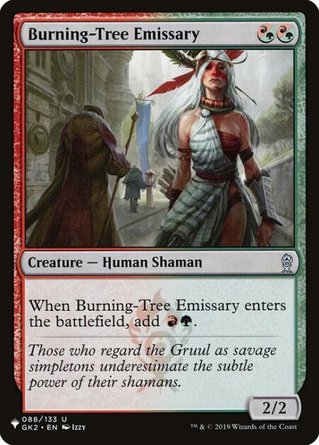 Burning-Tree Emissary - When Burning-Tree Emissary enters