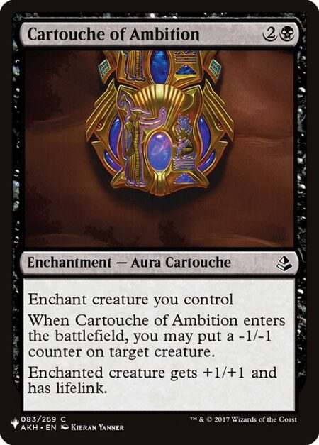 Cartouche of Ambition - Enchant creature you control