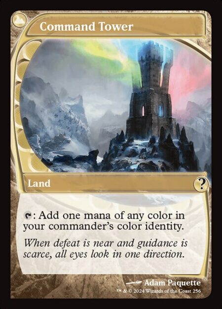 Command Tower - {T}: Add one mana of any color in your commander's color identity.