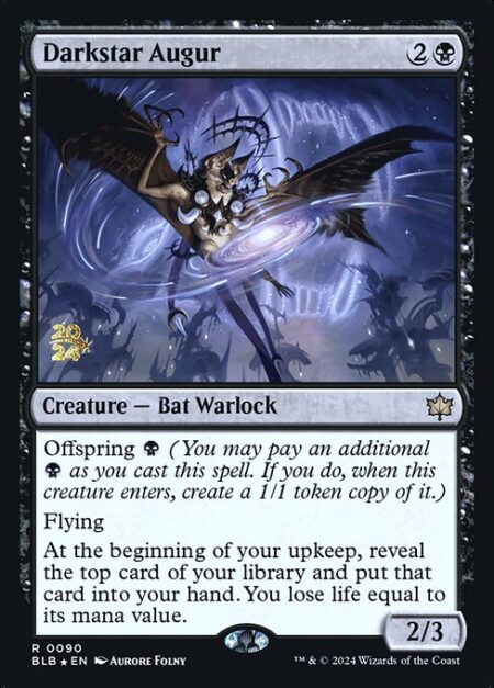 Darkstar Augur - Offspring {B} (You may pay an additional {B} as you cast this spell. If you do