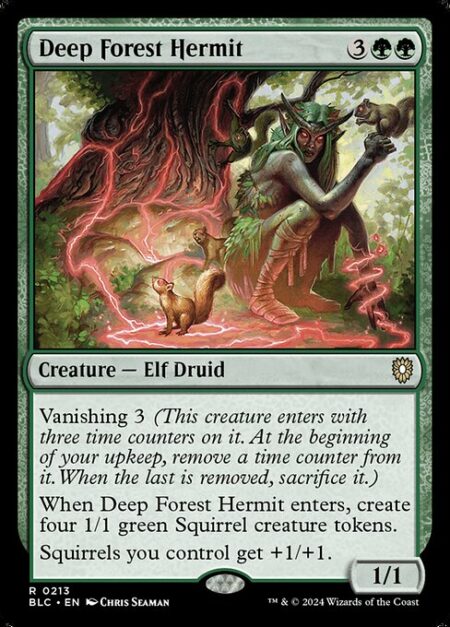 Deep Forest Hermit - Vanishing 3 (This creature enters with three time counters on it. At the beginning of your upkeep