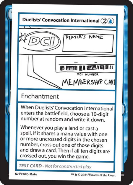 Duelists' Convocation International - When Duelists' Convocation International enters the battlefield